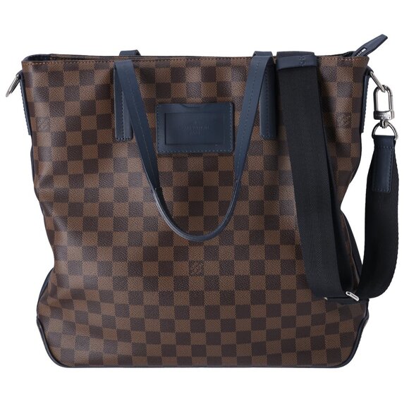 Louis Vuitton Herald Damier Ebene Tote Bag N41255 Blue Canvas - Picture 1 of 9